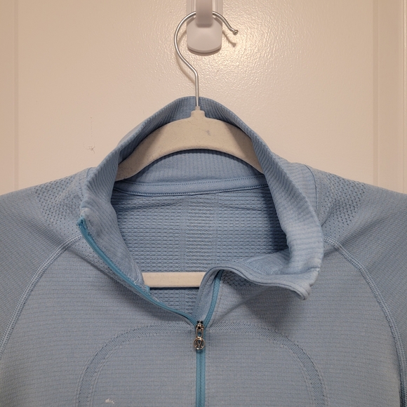 Lululemon Swiftly Tech Quarter-Zip Pullover - Light Blue, Size 6 - Picture 8 of 9